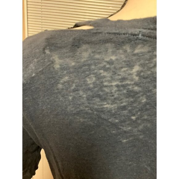 Red Haute Blue Linen Ruffle Sleeve Top -- NWT -- XS - Picture 7 of 10